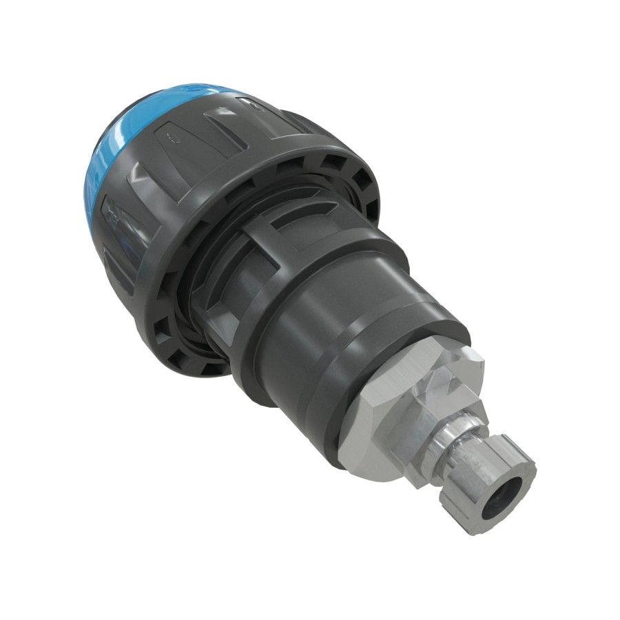Zárókupak kézi légtelenítő szeleppel 40 mm - G1/4", kék