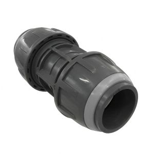 Egyenes csőtoldó 25 mm, szürke