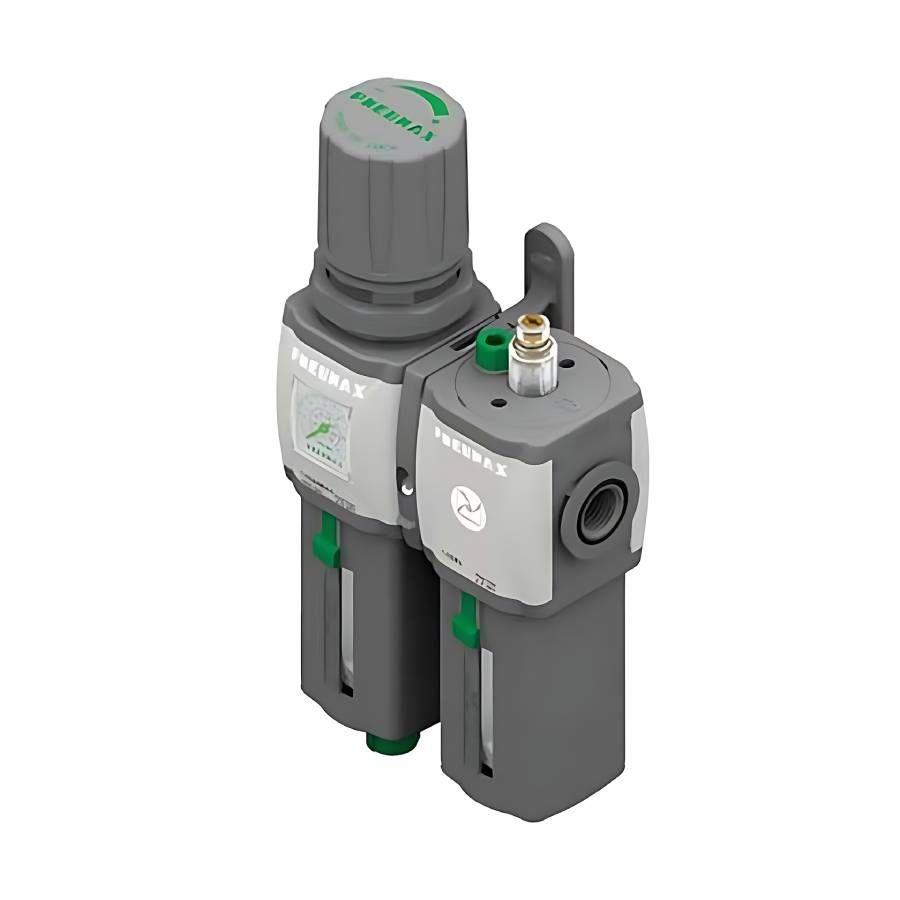 Komplett tápegység G1/8", 0-12 bar, 20mikron,manométerrel,auto. leeresztés